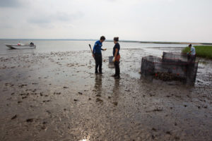 image of Heidi and Jeb on mudflat